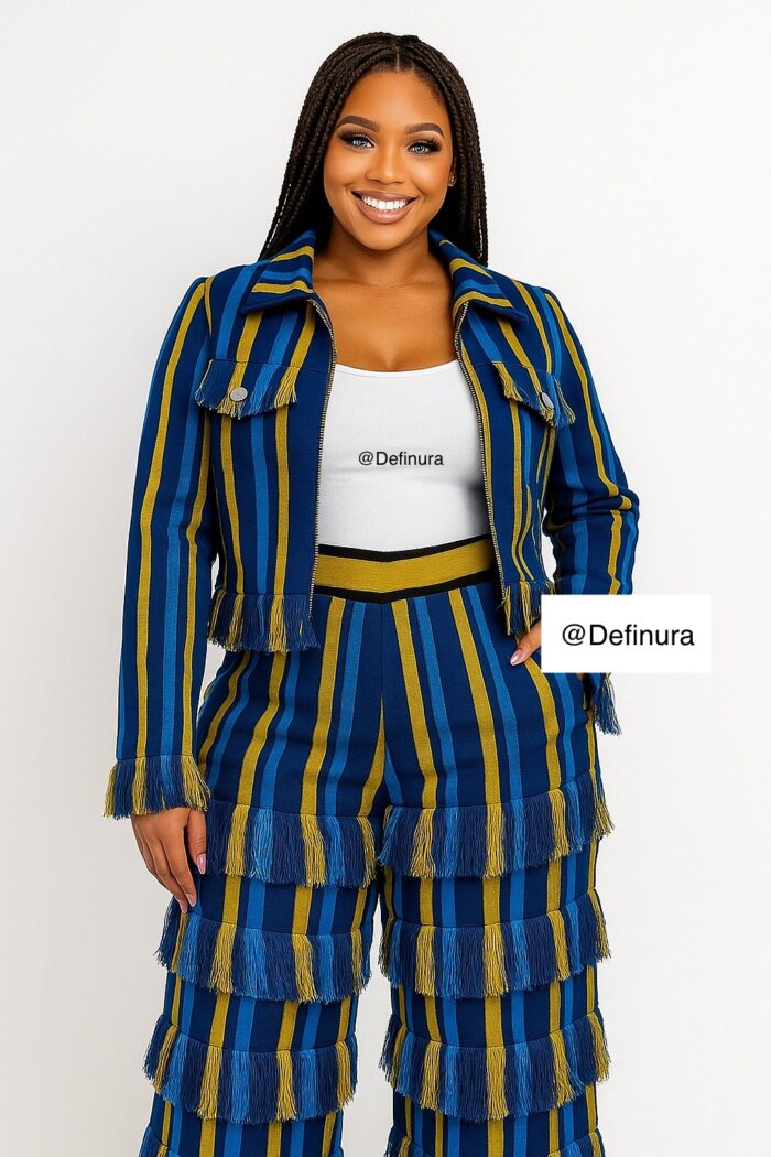 The Azure Gold Fringe Set